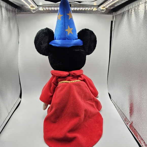 Disney World Mickey Mouse  Fantasia Sorcerer Wizard Plush Stuffed Toy - Picture 3 of 6